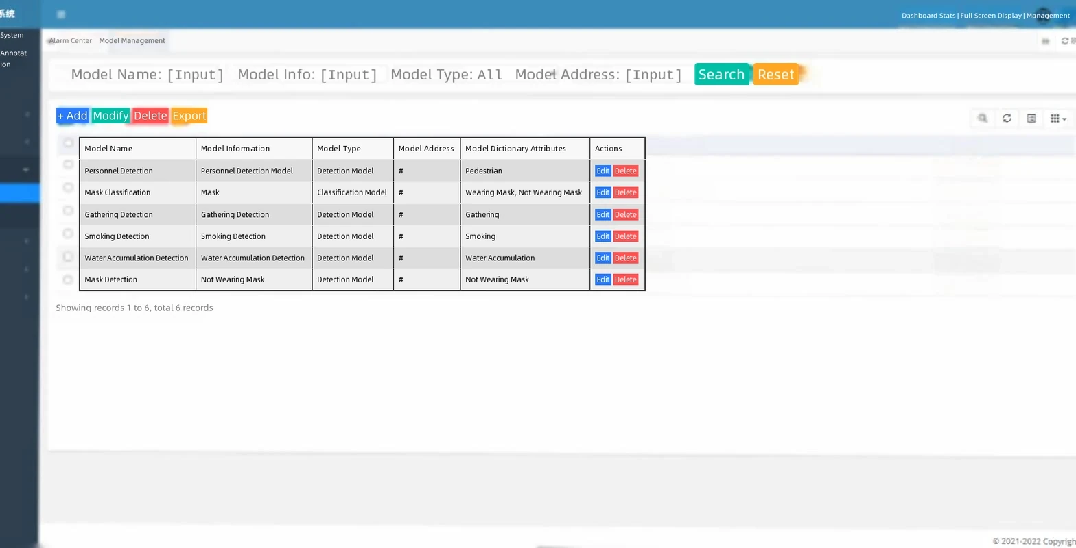 TUNGSTEC production management interface