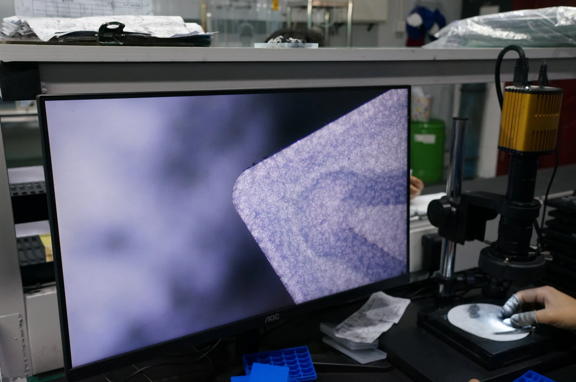 Optical inspection of a carbide component